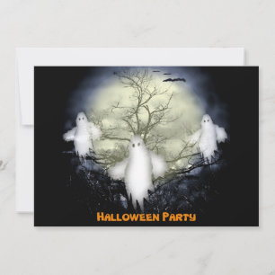 Halloween Spooky Spöken Party-inbjudan Inbjudningar