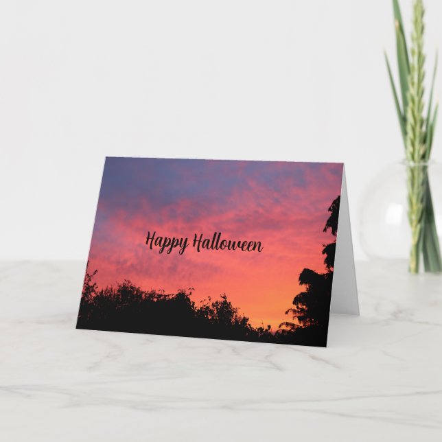 Halloween - Spooky Sunset Inbjudan (Framsida)