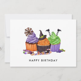 Halloween Spooky Sweet Muffinss Birthday Kort