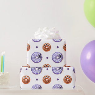 Halloween Spooky Sweet Spider och Monster Donut Presentpapper