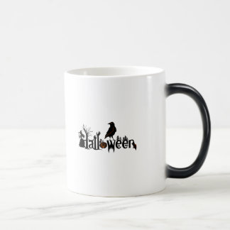 Halloween Spooky Symbols & Black Halloween Kråka Magisk Mugg