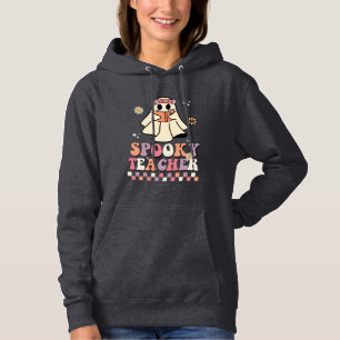 Halloween Spooky Teacher Retro Groovy Typography T Shirt