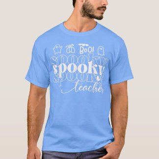 Halloween Spooky Teacher Retro Trick eller Teach T Shirt
