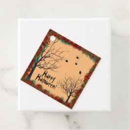 Halloween Spooky Träd Spiders Hanging Personalize Gåvor Etiketter