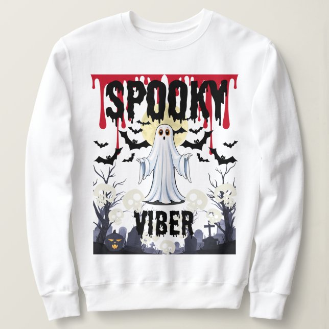 Halloween Spooky Viber T Shirt (Design framsida)