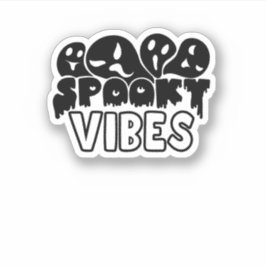 Halloween Spooky vibes Klistermärken