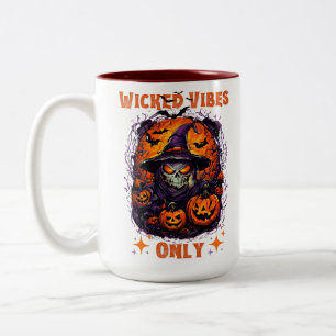 Halloween: Spooky Wiches Smiles och Pumpkin Två-Tonad Mugg
