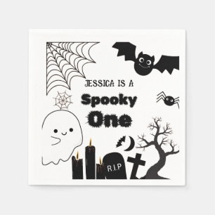 Halloween Sppoky en första Födelsedagsfest Pappersservett