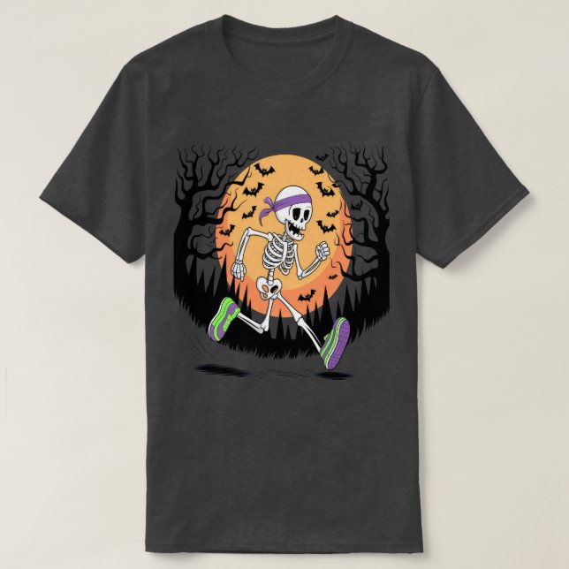 Halloween Springer Skeleton: Graphic Fitness Älska T Shirt (Design framsida)