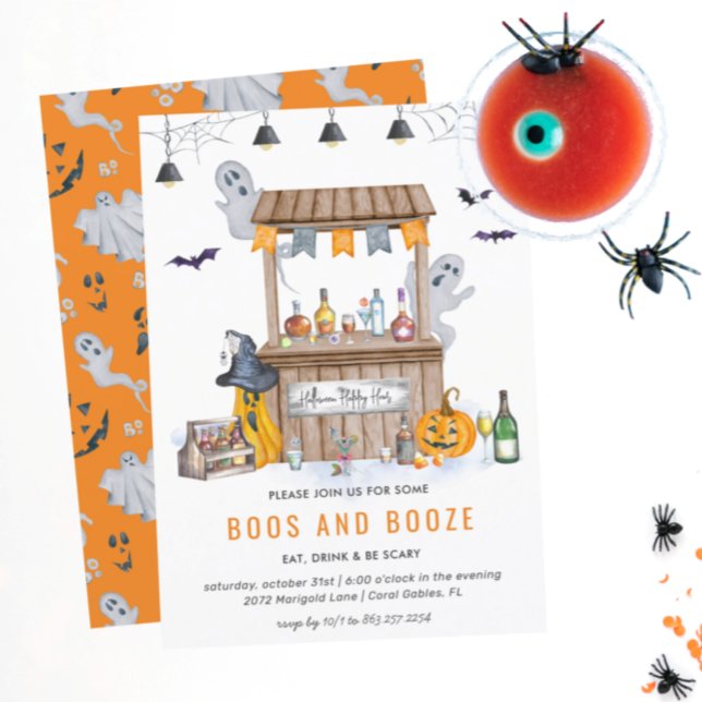 Halloween-sprit och bus | Cocktailfest Inbjudningar (Skapare uppladdad)
