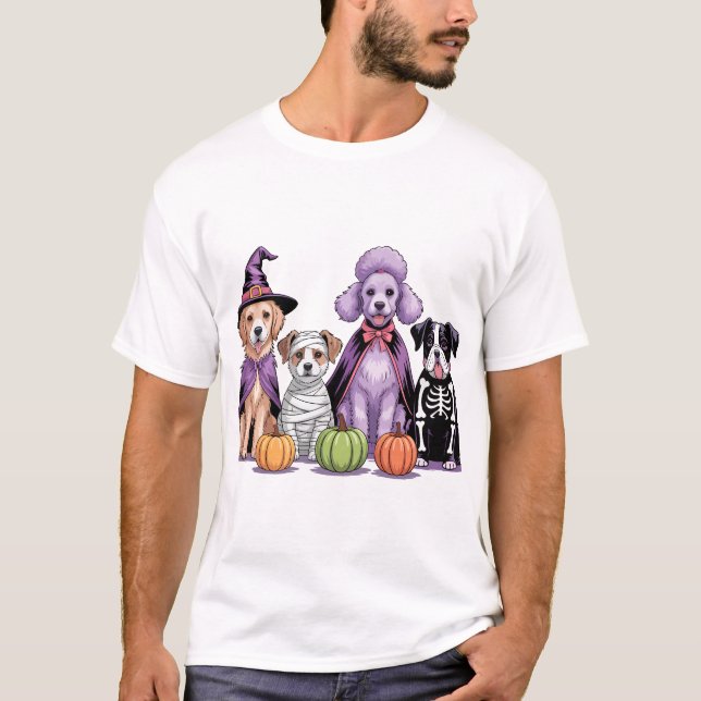 Halloween Squad Dog T Shirt (Framsida)