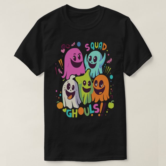 Halloween Squad Ghouls T Shirt (Design framsida)