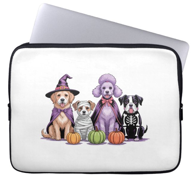 Halloween Squad Hund Laptop Fodral (Framsidan)