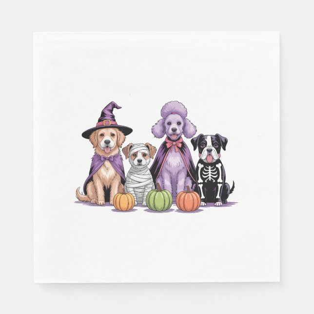Halloween Squad Hund Pappersservett (Framsidan)