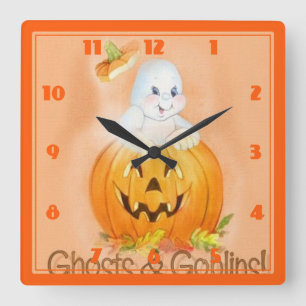 Halloween Square-klocka Fyrkantig Klocka