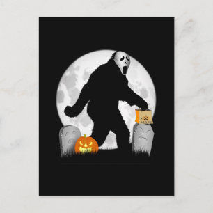 Halloween Squatchin' Vykort