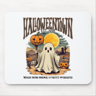 Halloween-staden där det normala är mycket överdri musmatta