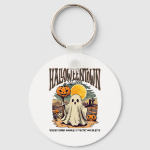 Halloween-staden där det normala är mycket överdri nyckelring