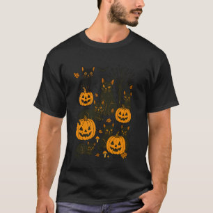 Halloween-stämning Skräckslig säsong Svart katt-äl T Shirt