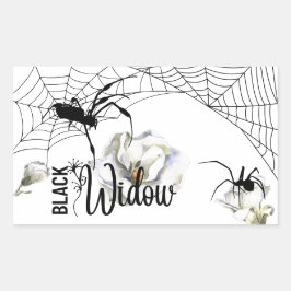 Halloween Stamp Collection "Black Widow" Rektangulärt Klistermärke