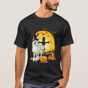 Halloween Standard Poodle Pumpa Häxa T Shirt