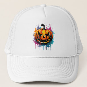 Halloween stänk färg pumpkin keps