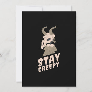 Halloween Stanna på Creepy Goat Gift Spara Datumet