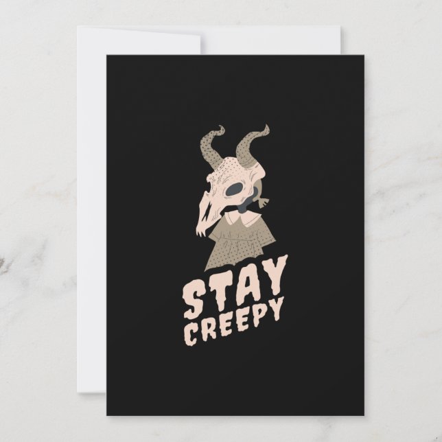Halloween Stanna på Creepy Goat Gift Spara Datumet (Framsida)