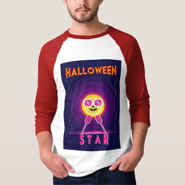 Halloween Star Goggles 31 UK Mic oktoberpumkin T Shirt (Framsida)