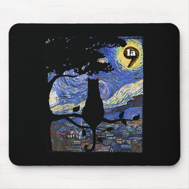 Halloween Starry Night Cat Comma La Kamala Harris Musmatta (Framsidan)