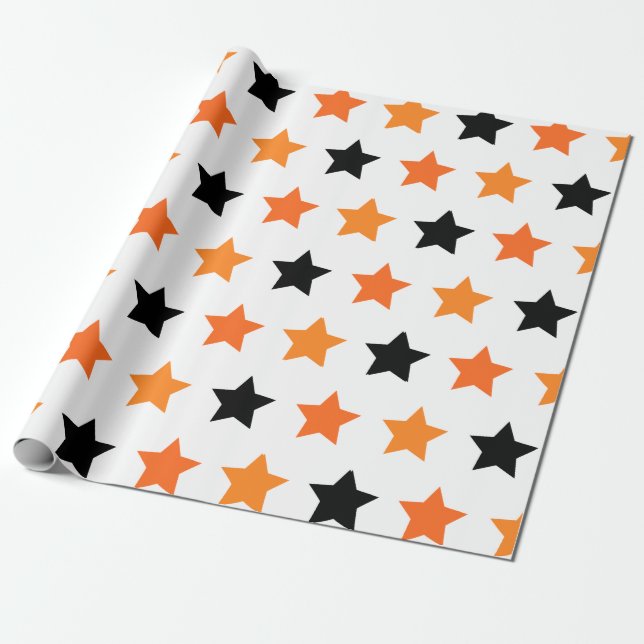 Halloween Stars Wrapping Papper Presentpapper (Utrullad)