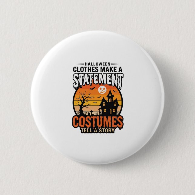 Halloween Statement Kostymer Vintage T-Shirt Desig Knapp (Framsida)