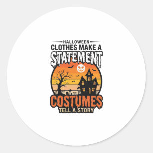 Halloween Statement Kostymer Vintage T-Shirt Desig Runt Klistermärke