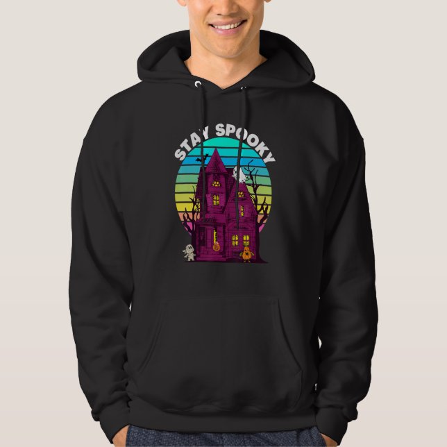 Halloween Stay Spooky Ghost Monsters Kostymfest Hoodie (Framsida)