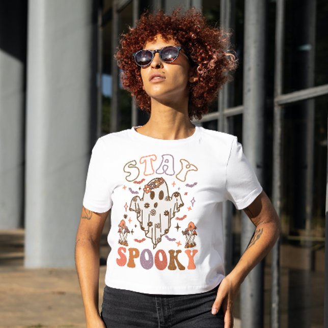 HALLOWEEN STAY SPOOKY GROOVY GHOST T SHIRT (Skapare uppladdad)