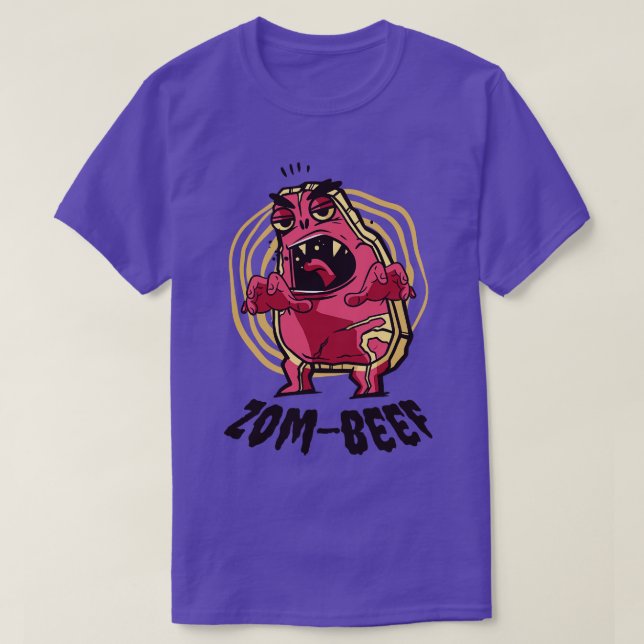 Halloween Steak Kött Älskare Beef Zombie Monster T Shirt (Design framsida)