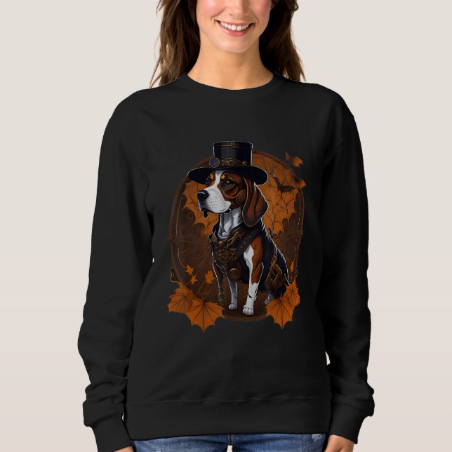 Halloween Steampunk Beagle T Shirt (Framsida)