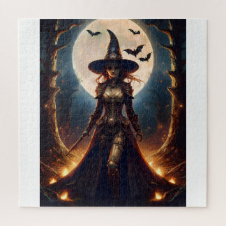 Halloween Steampunk Forest Witch Pussel
