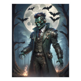 Halloween Steampunk Frankensteins monster Fototryck