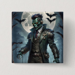 Halloween Steampunk Frankensteins monster Knapp