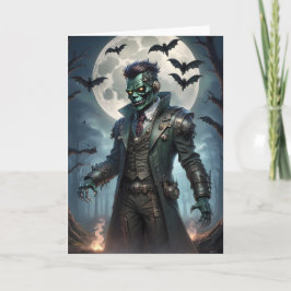 Halloween Steampunk Frankensteins monster Kort