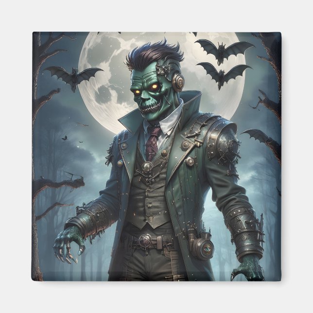 Halloween Steampunk Frankensteins monster Magnet (Framsidan)