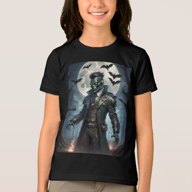 Halloween Steampunk Frankensteins monster T Shirt (Framsida)