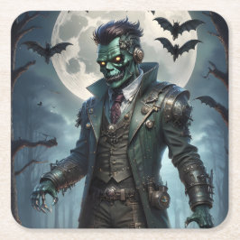 Halloween Steampunk Frankensteins monster Underlägg Papper Kvadrat