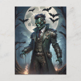 Halloween Steampunk Frankensteins monster Vykort