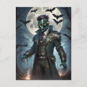 Halloween Steampunk Frankensteins monster Vykort