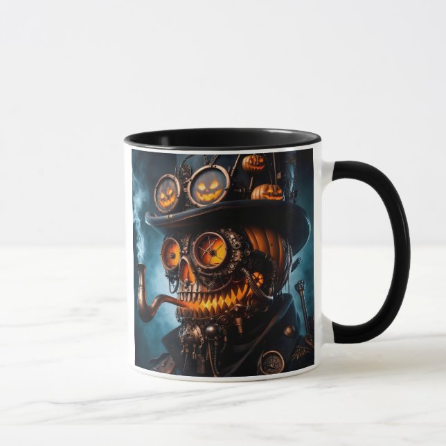 Halloween Steampunk Gothic Jack-O-Lantern Mugg (Höger)