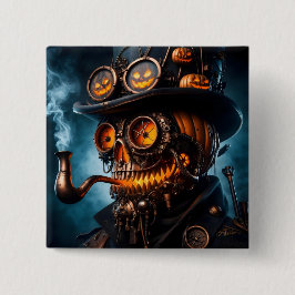 Halloween Steampunk Gotisk Jack-O-Lykt Knapp