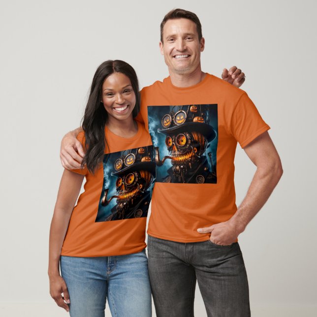Halloween Steampunk Gotisk Jack-O-Lykt T Shirt (Unisex)