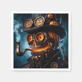 Halloween Steampunk Gotisk Jack-O-Lyktlampa Pappersservett